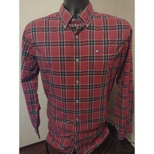 Southern Tide Classic Fit Long Sleeve Button Shirt Medium M Hot Pink Cotton